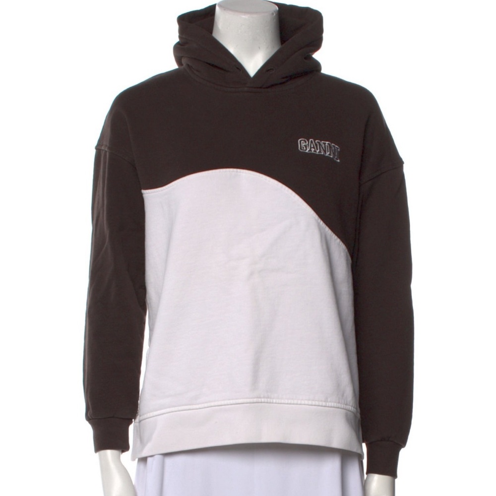 Ganni women’s  Brown and White Hoodie